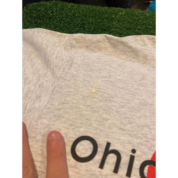 Vintage Ohio state buckeyes shirt large gray OSU football adult mens 90s brutus - Picture 6 of 11